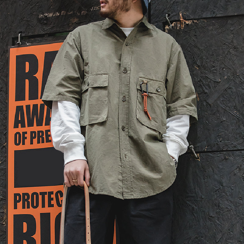Owen | Vintage Outdoor Overhemd Met Korte Mouwen