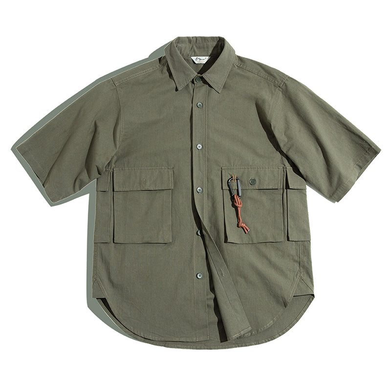 Owen | Vintage Outdoor Overhemd Met Korte Mouwen