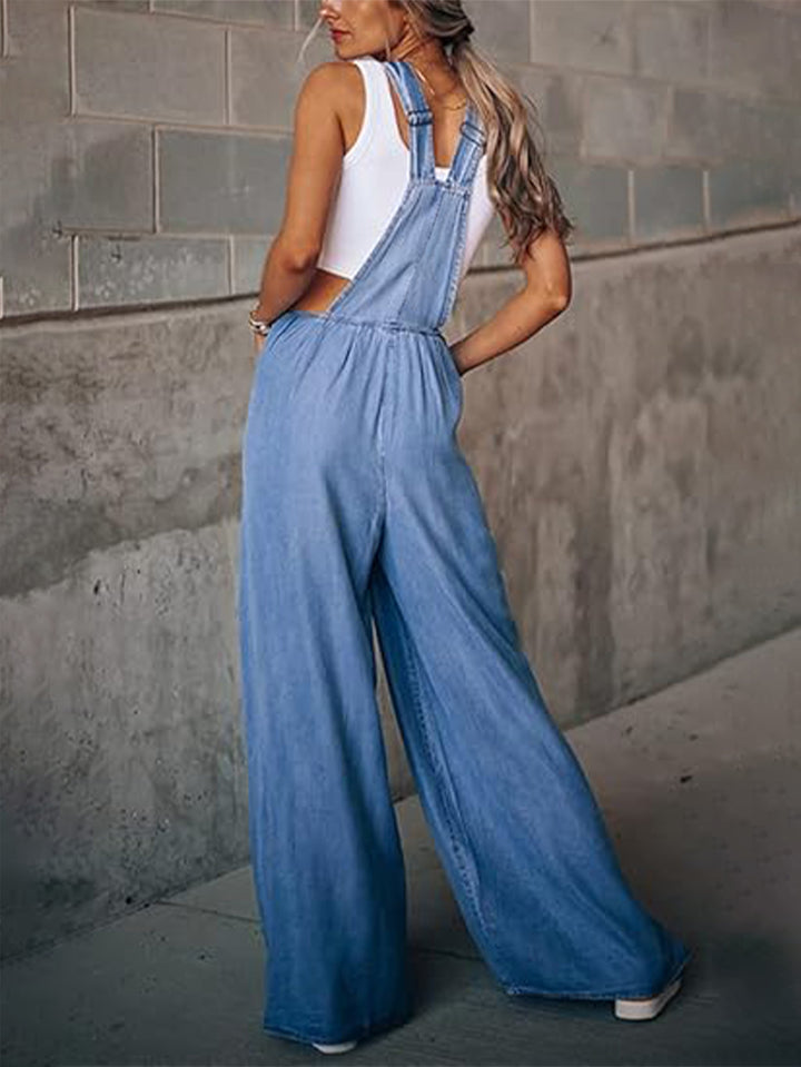 Patricia | Denim Jumpsuit met Verstelbare Schouderbanden