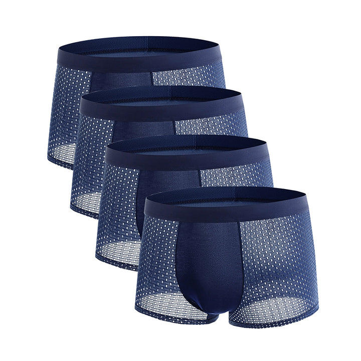 Peter | Ademend Mesh Boxershorts voor Mannen - 4 Stuks