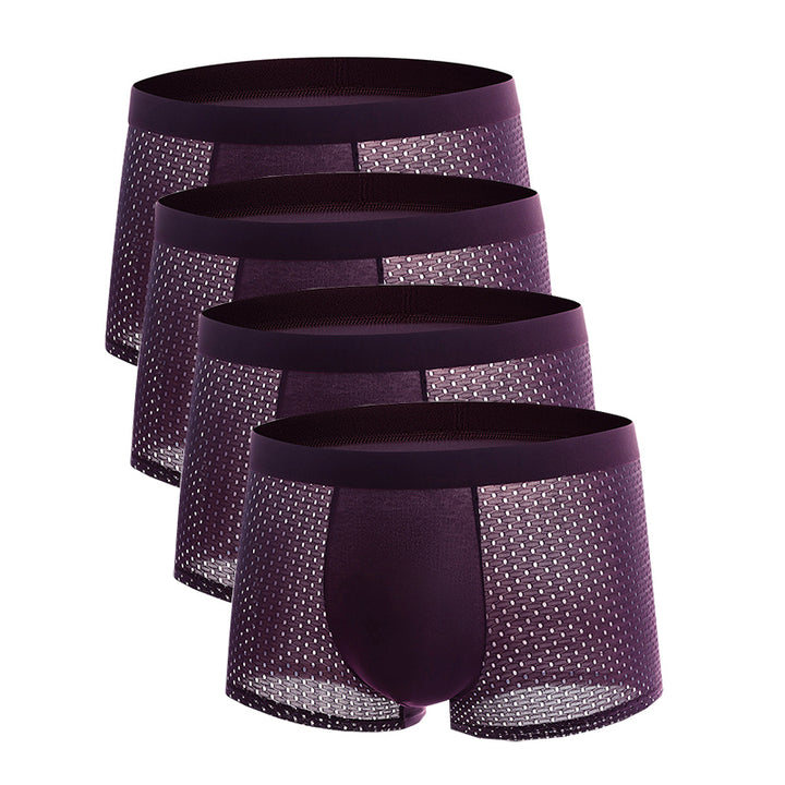 Peter | Ademend Mesh Boxershorts voor Mannen - 4 Stuks