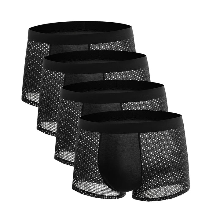 Peter | Ademend Mesh Boxershorts voor Mannen - 4 Stuks