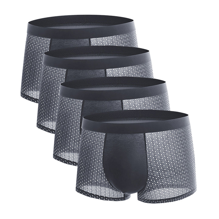 Peter | Ademend Mesh Boxershorts voor Mannen - 4 Stuks