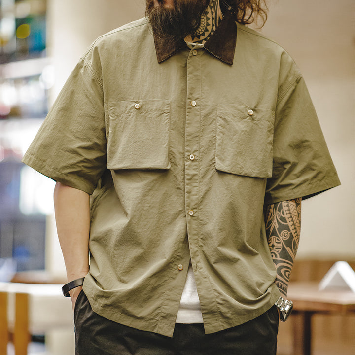 Philip | Vintage Outdoor Shirt met Korte Mouwen voor Heren