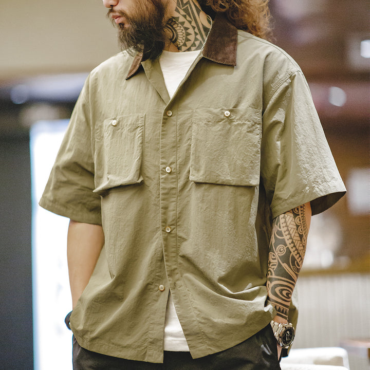 Philip | Vintage Outdoor Shirt met Korte Mouwen voor Heren