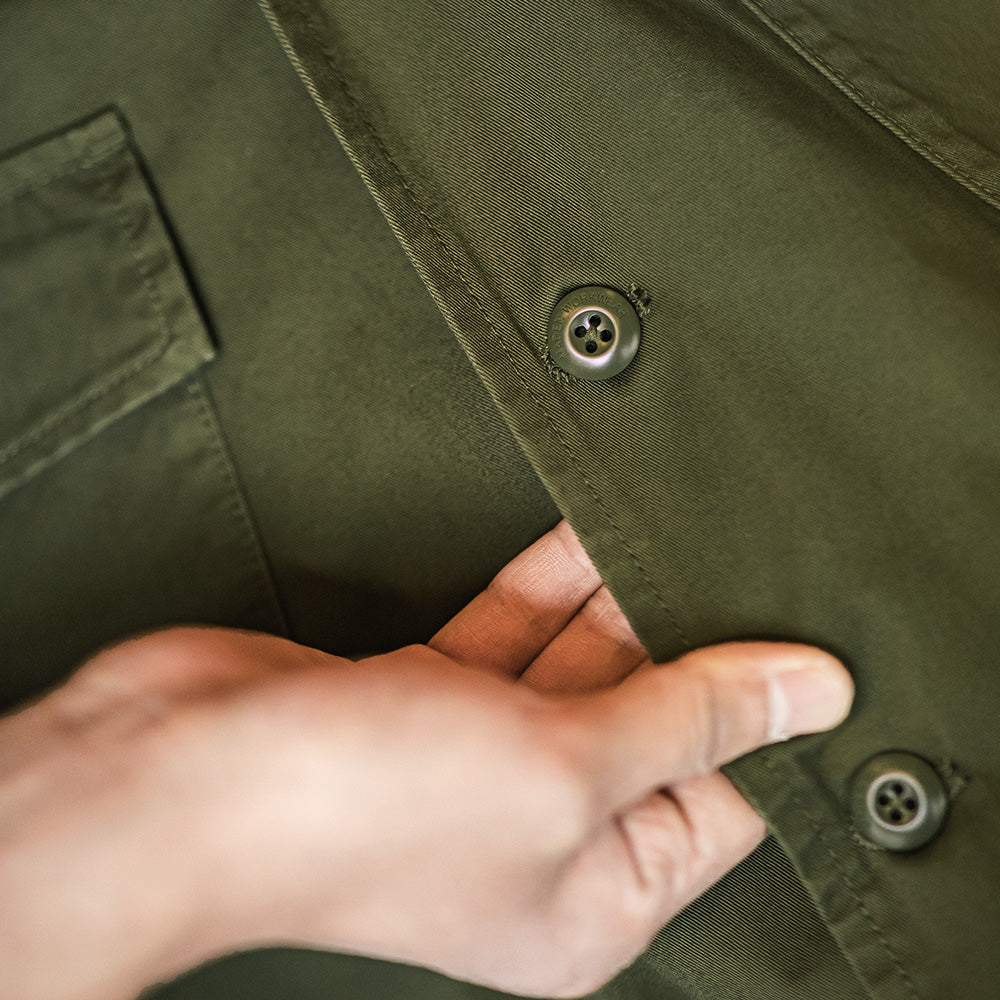 Prince  | Vintage Werkshirt met Vier Zakken en Korte Mouwen