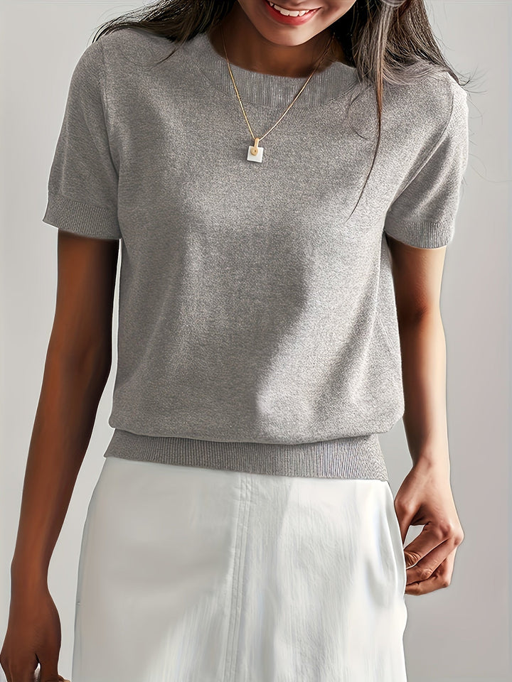 Queenie | Stijlvolle Gebreide T-shirt voor Dames