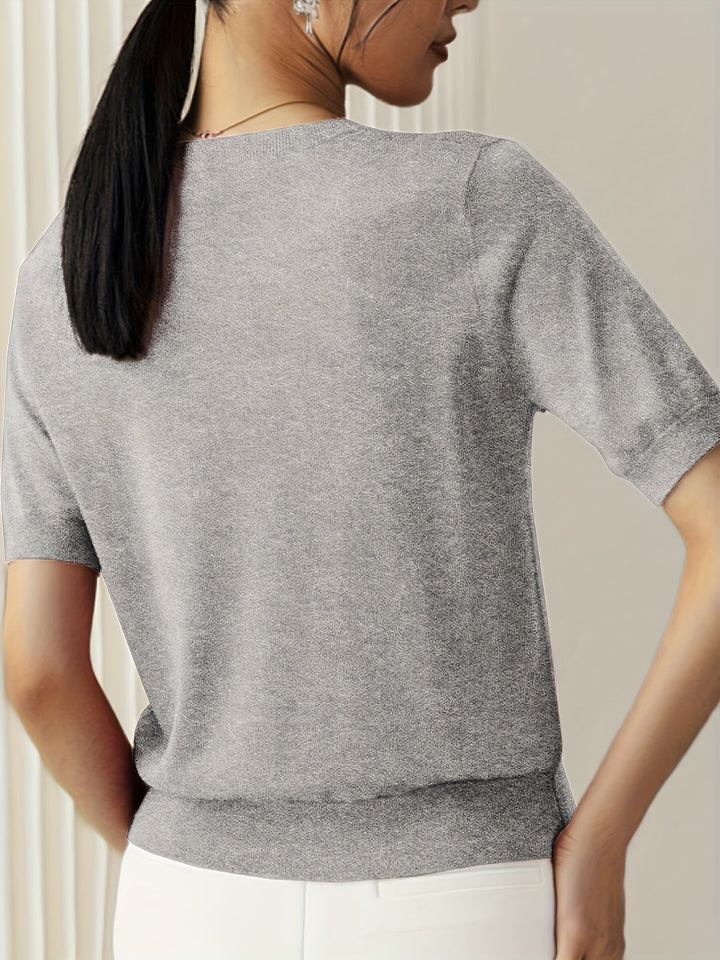 Queenie | Stijlvolle Gebreide T-shirt voor Dames