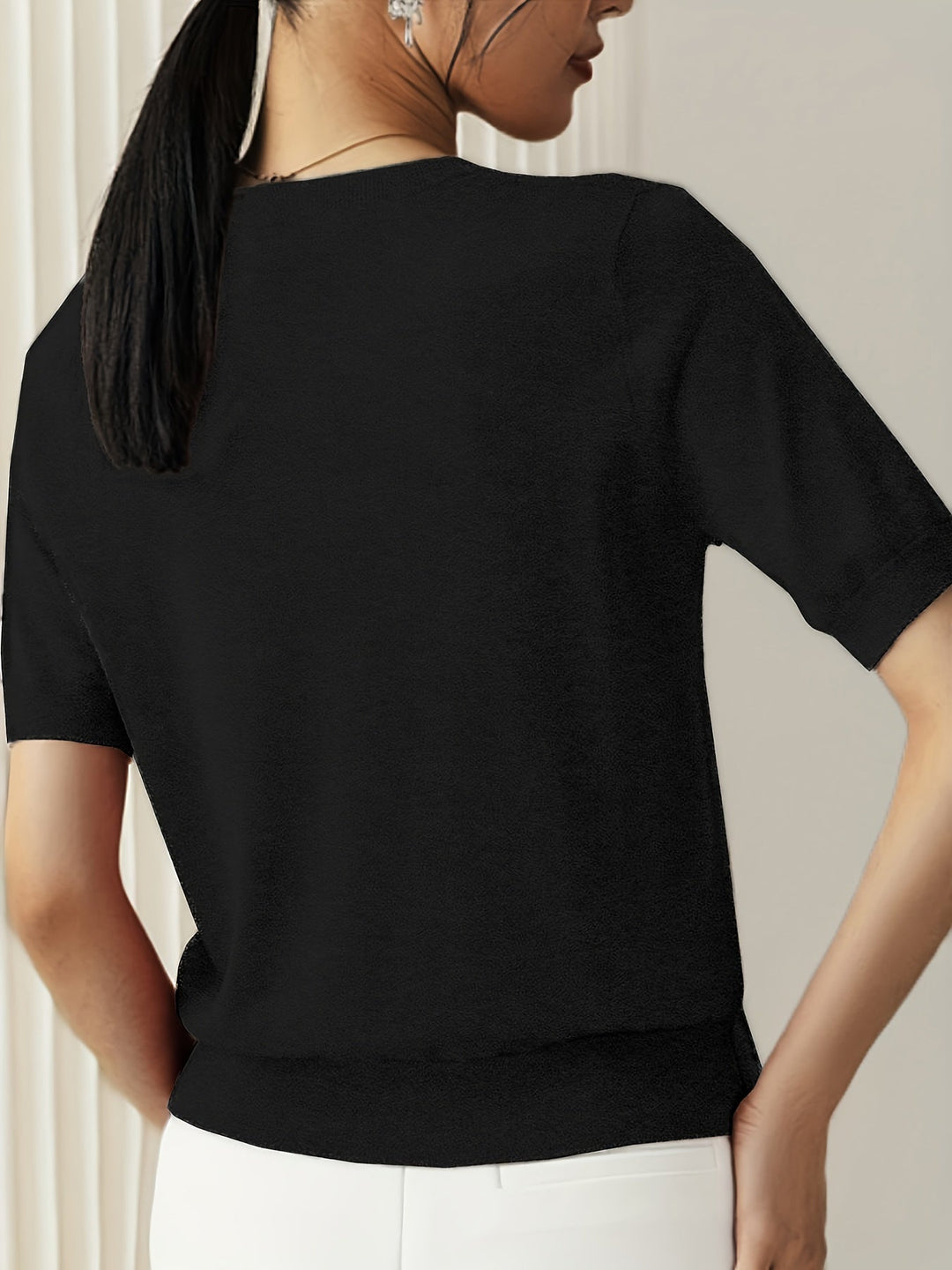 Queenie | Stijlvolle Gebreide T-shirt voor Dames