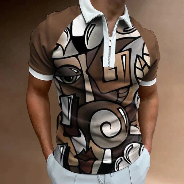 Quinten - Stijlvolle Polo met Moderne Print
