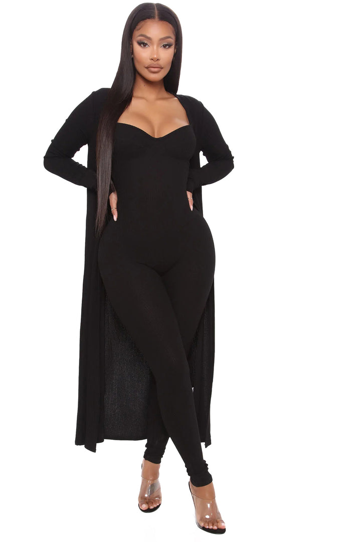 Remy | Elegante Tweedelige Jumpsuit met Lange Jas