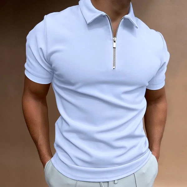 Rogier - Stijlvolle Polo met Ritsdetail