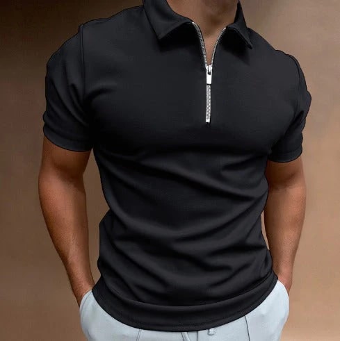 Rogier - Stijlvolle Polo met Ritsdetail