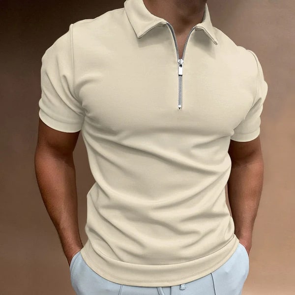 Rogier - Stijlvolle Polo met Ritsdetail