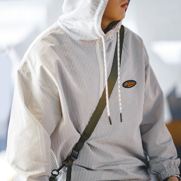 Roman | Gestreepte Hoodie Met Capuchon Voor Heren