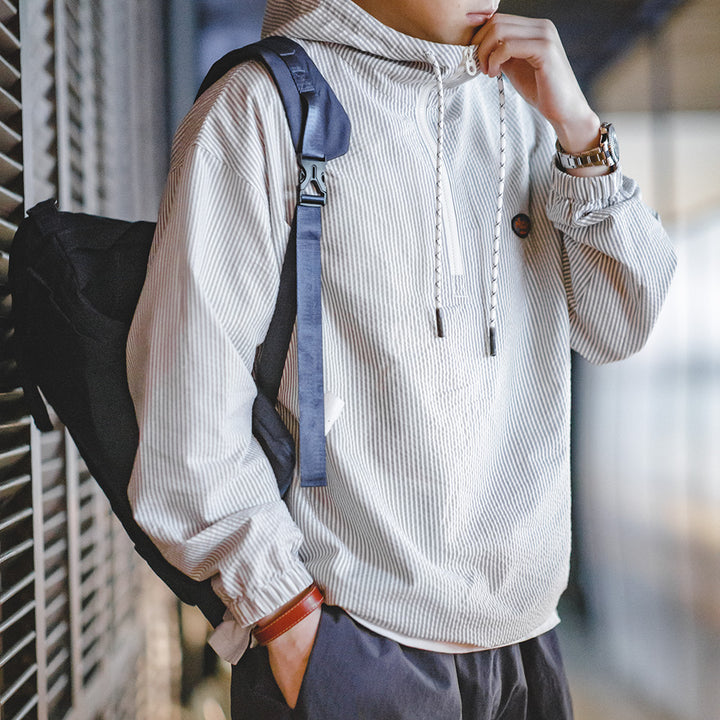 Roman | Gestreepte Hoodie Met Capuchon Voor Heren