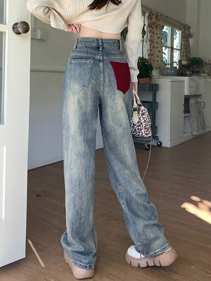 Ruby | Casual Hoge Taille Brede Jeans