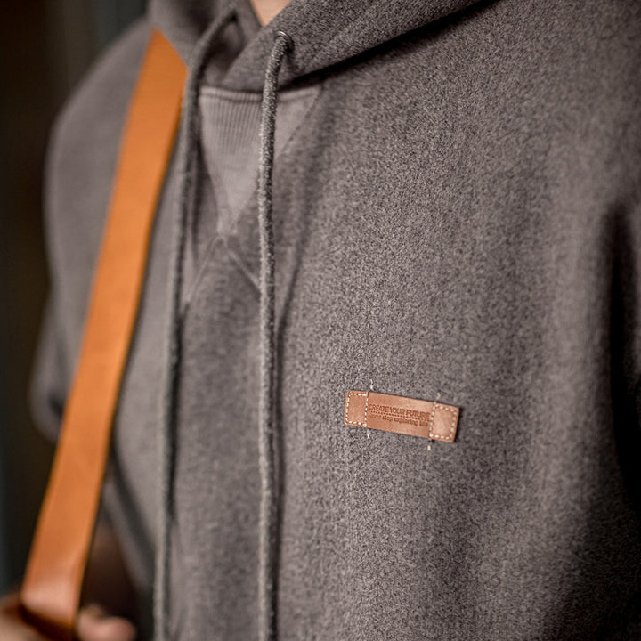 Ryder | Vintage Grijze Hoodie met Capuchon en Zak voor Heren