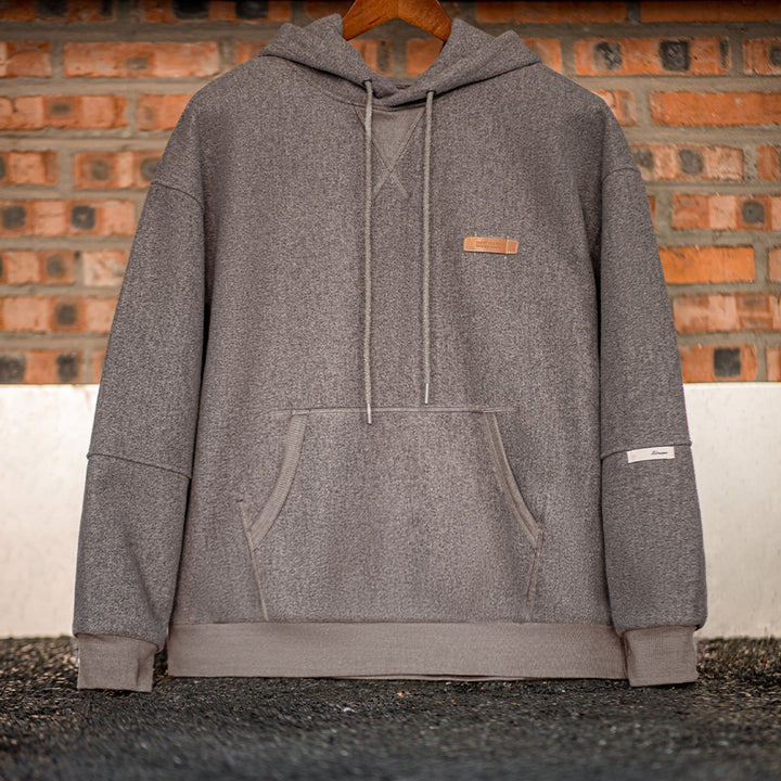 Ryder | Vintage Grijze Hoodie met Capuchon en Zak voor Heren