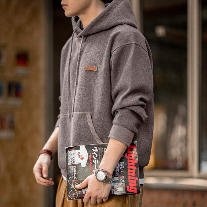 Ryder | Vintage Grijze Hoodie met Capuchon en Zak voor Heren