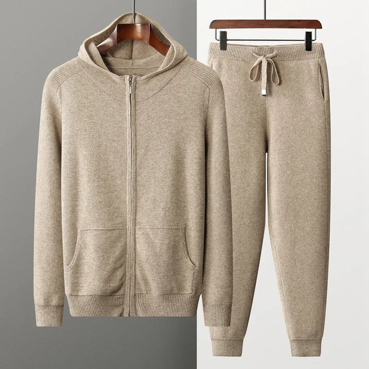 Unisex Joggingpak – Luxe Stof – Relaxed Fit – Hoodie met Rits – Cuffed Broek