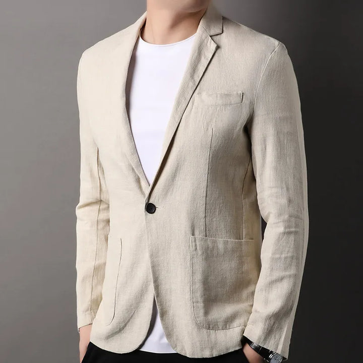 Heren Blazer – Slim Fit – Natuurlijk Ademend – Notch Revers – Enkelsluiting
