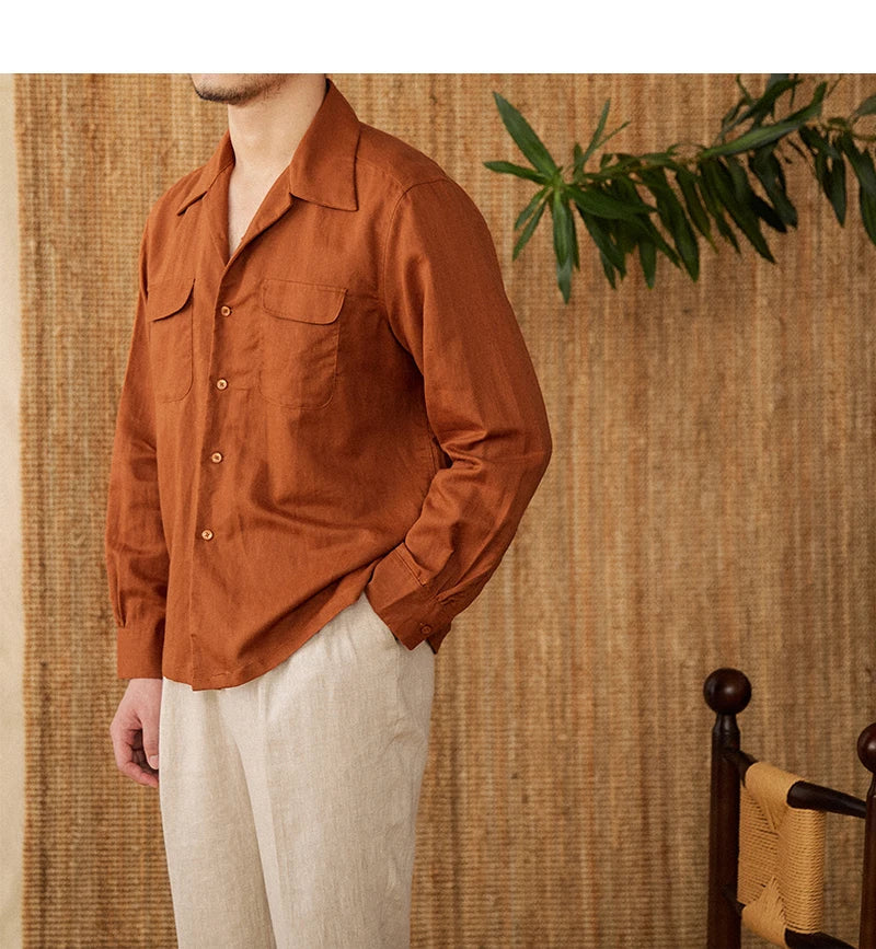 Heren Overhemd – Casual Fit – Natuurlijke Stoffen – Lange Mouwen – Knopenfront