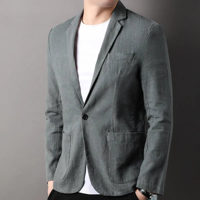 Heren Blazer – Slim Fit – Natuurlijk Ademend – Notch Revers – Enkelsluiting