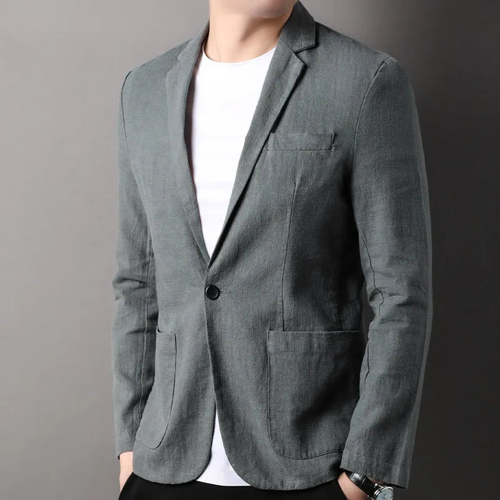 Heren Blazer – Slim Fit – Natuurlijk Ademend – Notch Revers – Enkelsluiting