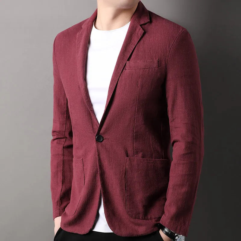 Heren Blazer – Slim Fit – Natuurlijk Ademend – Notch Revers – Enkelsluiting