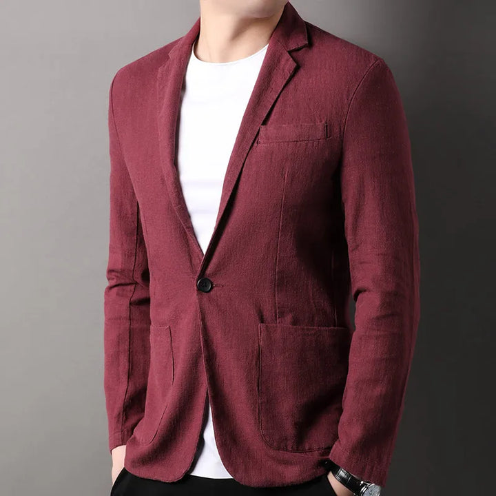 Heren Blazer – Slim Fit – Natuurlijk Ademend – Notch Revers – Enkelsluiting
