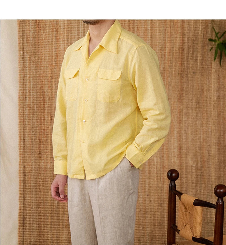 Heren Overhemd – Casual Fit – Natuurlijke Stoffen – Lange Mouwen – Knopenfront