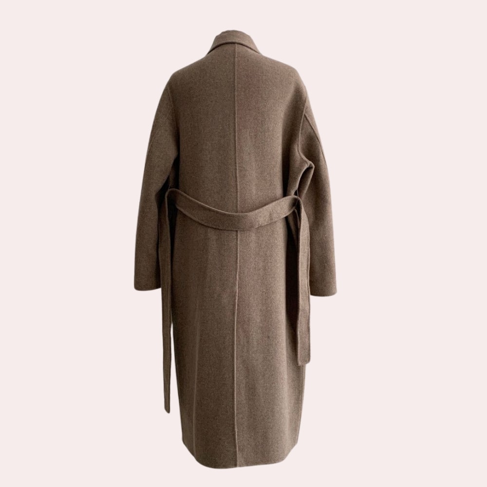Sanne | Elegante Lange Winterjas met Dubbele Knoopsluiting