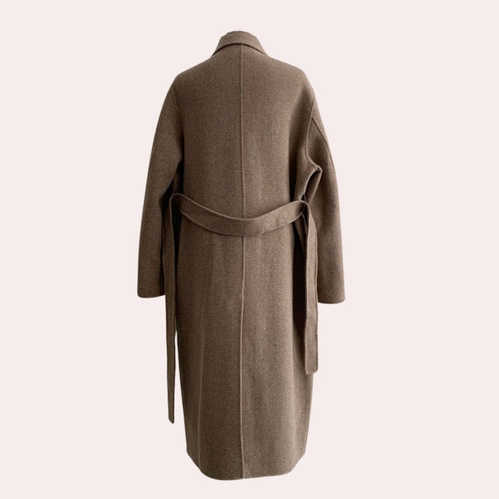 Sanne | Elegante Lange Winterjas met Dubbele Knoopsluiting