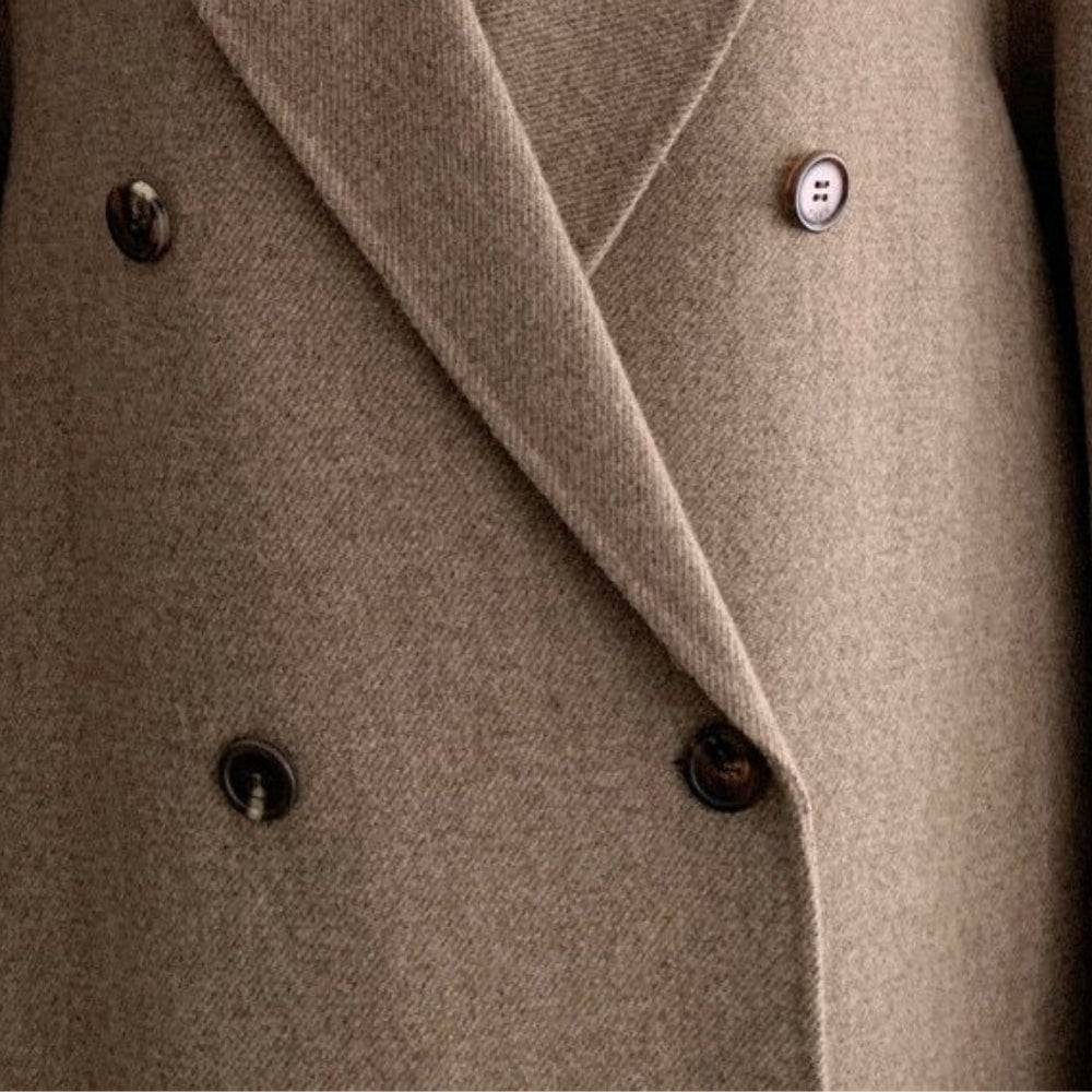 Sanne | Elegante Lange Winterjas met Dubbele Knoopsluiting