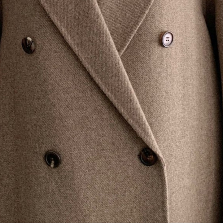 Sanne | Elegante Lange Winterjas met Dubbele Knoopsluiting