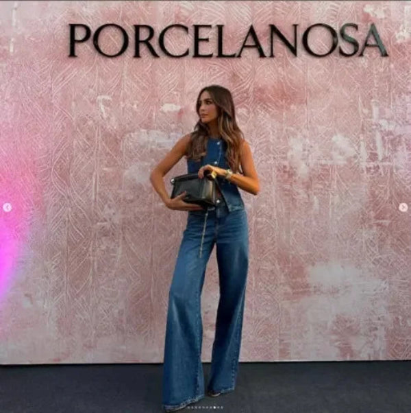 Sanne | Trendy Denim Co-ord Set met Perfecte Pasvorm