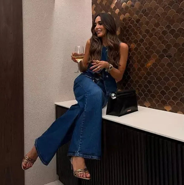 Sanne | Trendy Denim Co-ord Set met Perfecte Pasvorm