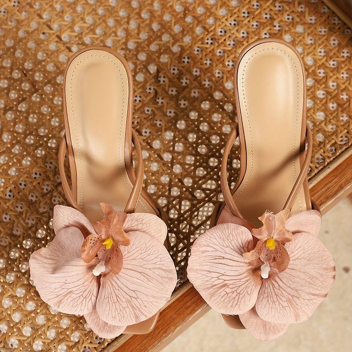 Sarah | Elegante Bloem Pumps met Naaldhak