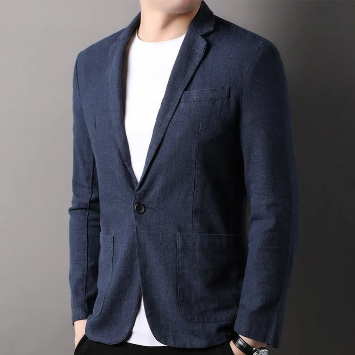 Heren Blazer – Slim Fit – Natuurlijk Ademend – Notch Revers – Enkelsluiting