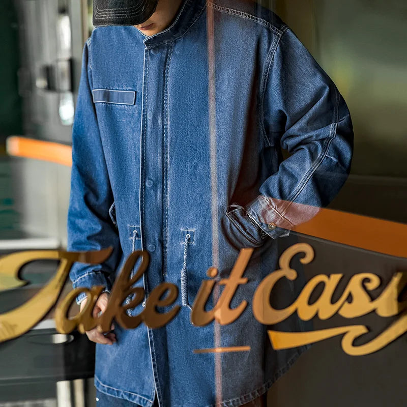 Sean | Vintage Denim Fishtail Parka voor Heren