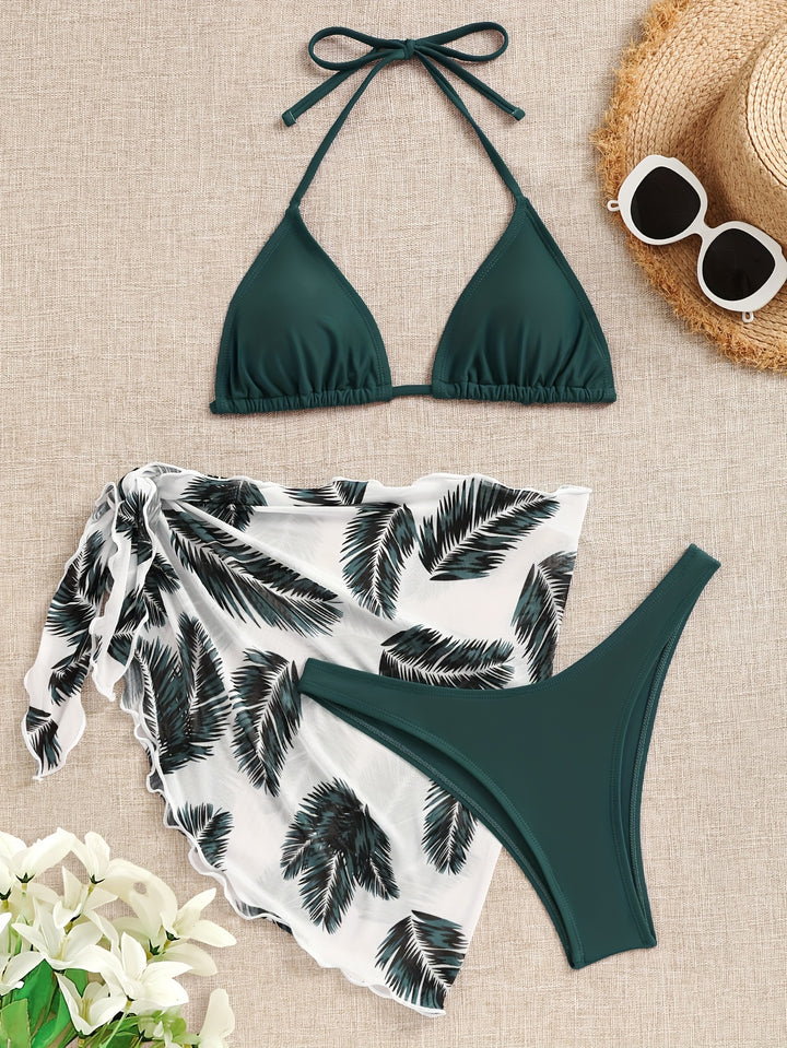 Sienna | Trendy 3-delige Bikini Set met Wikkelrok