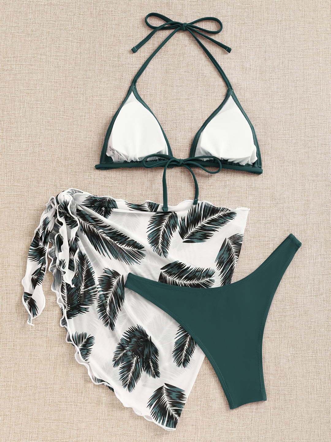 Sienna | Trendy 3-delige Bikini Set met Wikkelrok