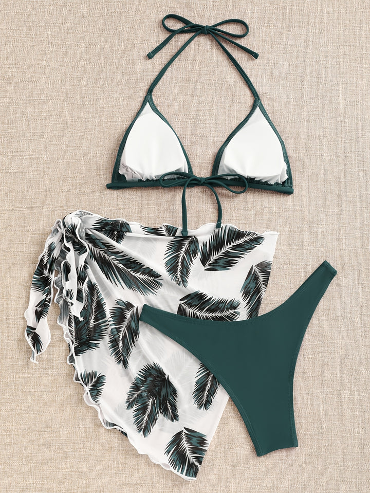Sienna | Trendy 3-delige Bikini Set met Wikkelrok