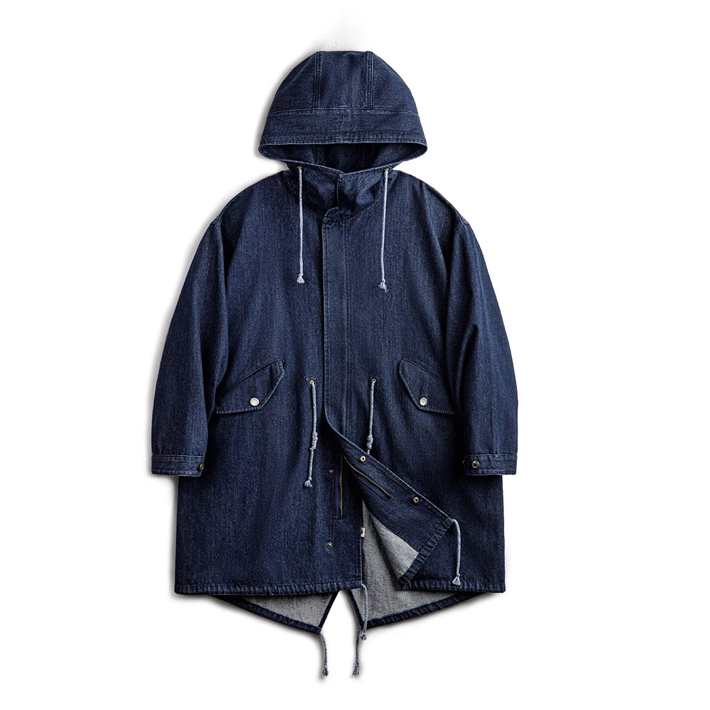 Simon | Stijlvolle Denim Parka met Capuchon voor Heren