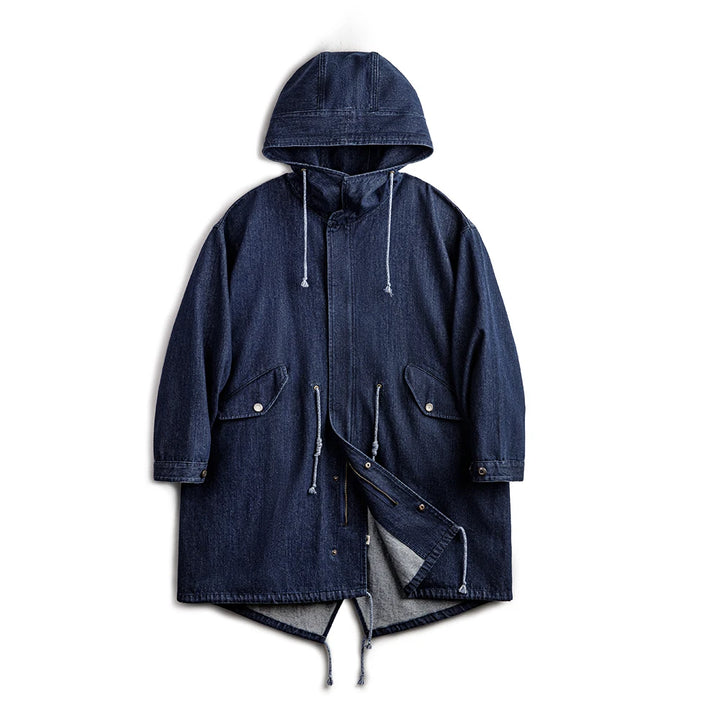 Simon | Stijlvolle Denim Parka met Capuchon voor Heren