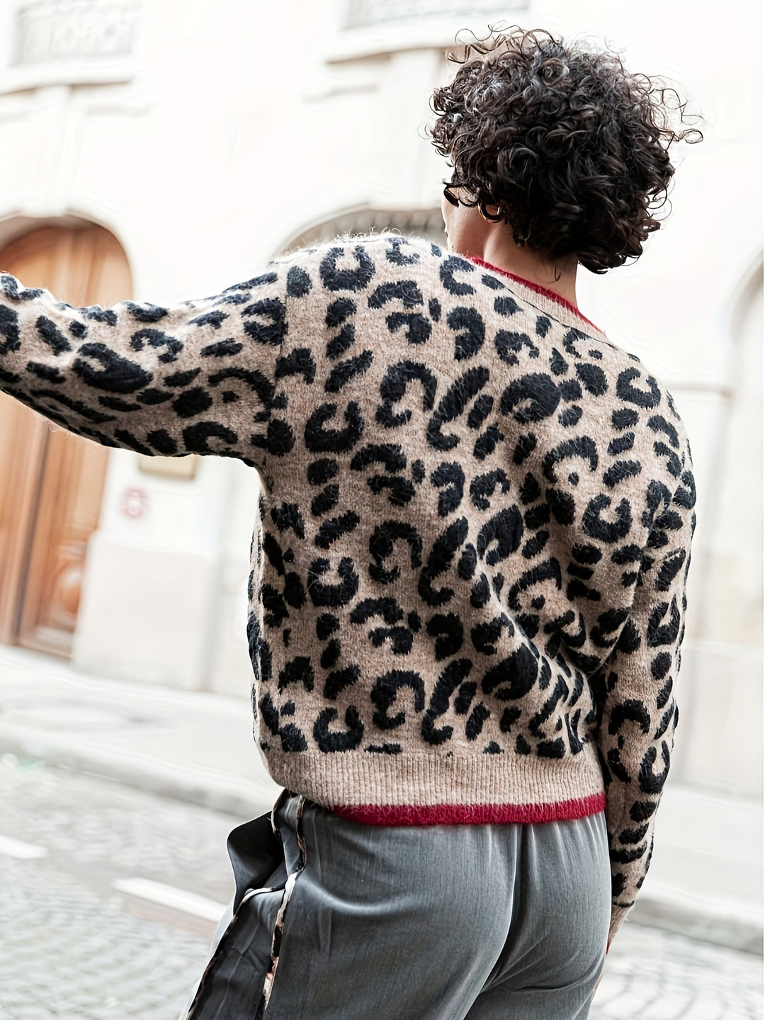 Sophia | Stijlvolle Luipaardprint Cardigan met Knoopsluiting
