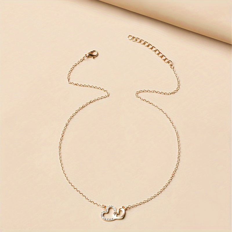 Sophie | Elegante Ketting met Dubbele Hartenhanger