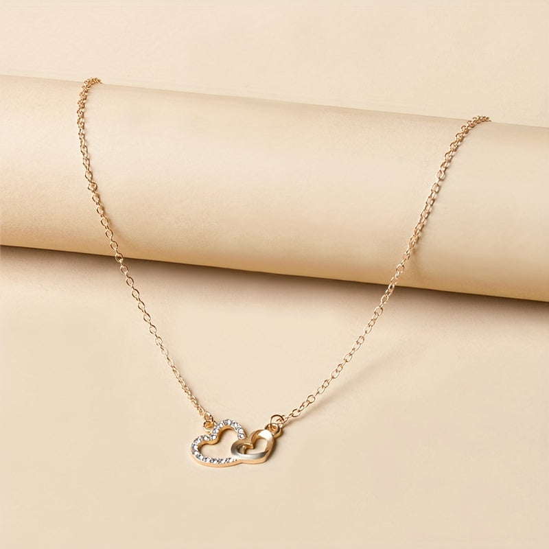 Sophie | Elegante Ketting met Dubbele Hartenhanger