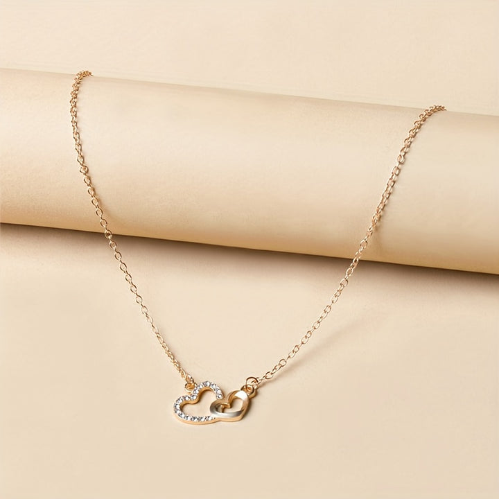 Sophie | Elegante Ketting met Dubbele Hartenhanger